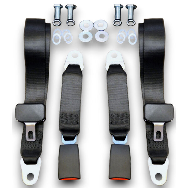 Set Sitzbezüge ab Bj. 85 + Rückbank klappbar + Gurte für Mercedes SL 107 Rot