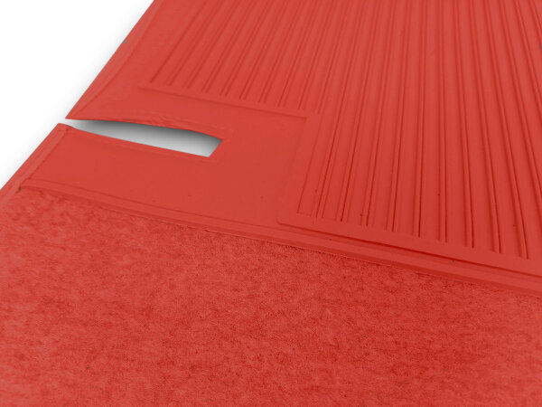 Set Sitzbezüge ab Bj. 85 + Rückbank klappbar + Teppichsatz + Gurte für Mercedes SL 107 Rot