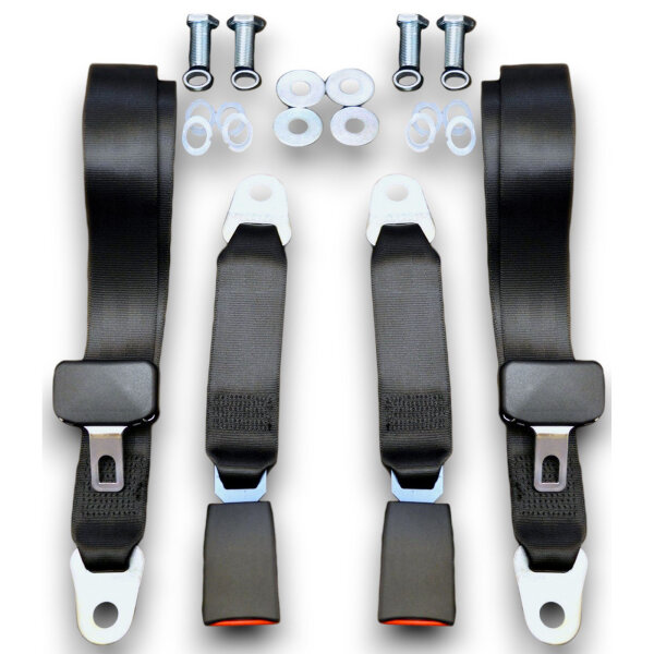 Set Sitzbezüge bis Bj. 84 + Rückbank starr + Gurte für Mercedes SL 107 Dunkelrot