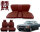 Set Sitzbezüge ab Bj. 85 + Rückbank starr + Teppichsatz für Mercedes SL 107 Dunkelrot