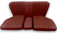 Set Sitzbezüge ab Bj. 85 + Rückbank starr + Teppichsatz + Gurte für Mercedes SL 107 Dunkelrot