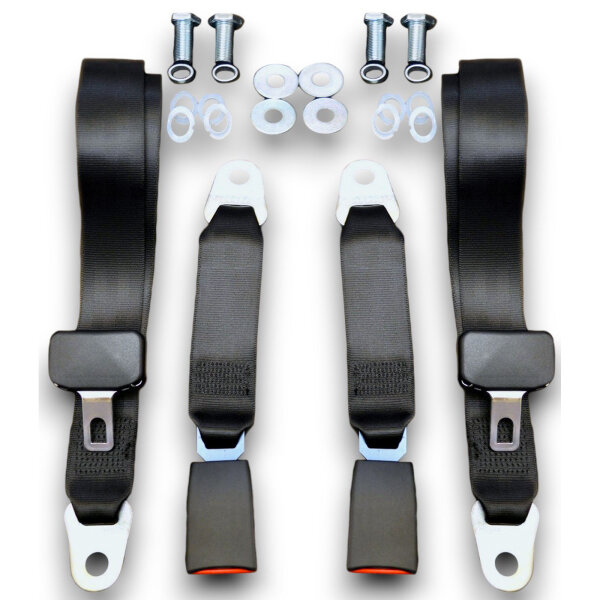 Set Sitzbezüge bis Bj. 84 + Rückbank klappbar + Gurte für Mercedes SL 107 Grün
