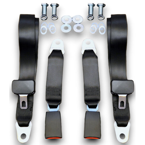 Set Sitzbezüge bis Bj. 84 + Rückbank starr + Gurte für Mercedes SL 107 Grün