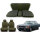 Set Sitzbezüge ab Bj. 85 + Rückbank starr für Mercedes SL 107 Dunkelgrün