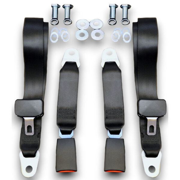 Set Sitzbezüge bis Bj. 84 + Rückbank starr + Gurte für Mercedes SL 107 Dunkelgrün