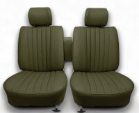 Set Sitzbezüge ab Bj. 85 + Rückbank starr + Gurte für Mercedes SL 107 Dunkelgrün