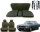 Set Sitzbezüge ab Bj. 85 + Rückbank starr + Gurte für Mercedes SL 107 Dunkelgrün