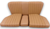 Set Sitzbezüge bis Bj. 84 + Rückbank starr + Gurte für Mercedes SL 107 Dattel
