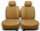 Set Sitzbezüge bis Bj. 84 + Rückbank starr + Gurte für Mercedes SL 107 Dattel