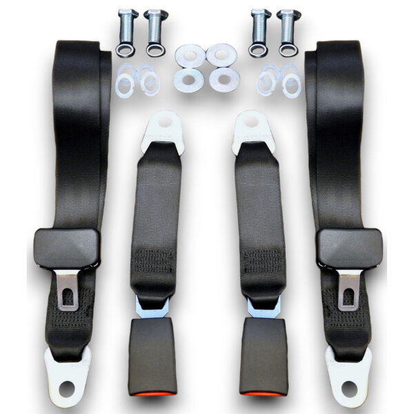 Set Sitzbezüge ab Bj. 85 + Rückbank starr + Gurte für Mercedes SL 107 Dattel