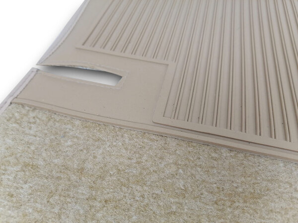 Set Sitzbezüge ab Bj. 85 + Rückbank klappbar + Teppichsatz für Mercedes SL 107 Beige