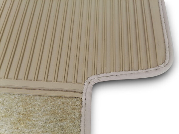 Set Sitzbezüge ab Bj. 85 + Rückbank klappbar + Teppichsatz für Mercedes SL 107 Beige