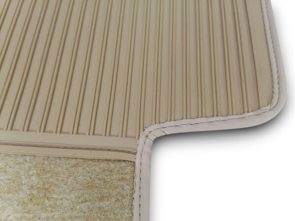 Set Sitzbezüge bis Bj. 84 + Rückbank klappbar + Teppichsatz + Gurte für Mercedes SL 107 Beige