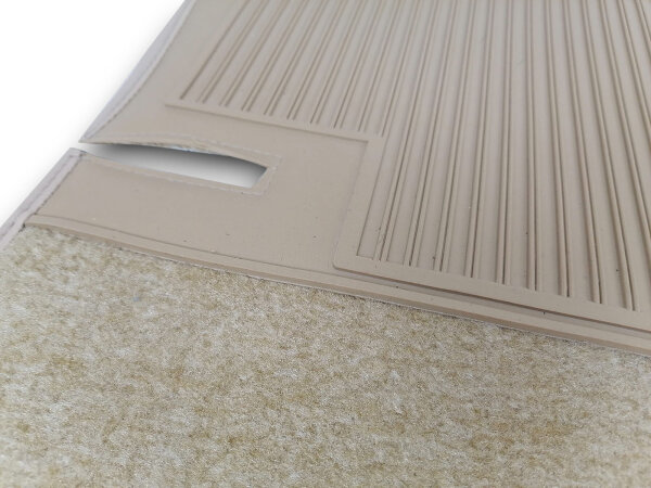 Set Sitzbezüge ab Bj. 85 + Rückbank starr + Teppichsatz + Gurte für Mercedes SL 107 Beige