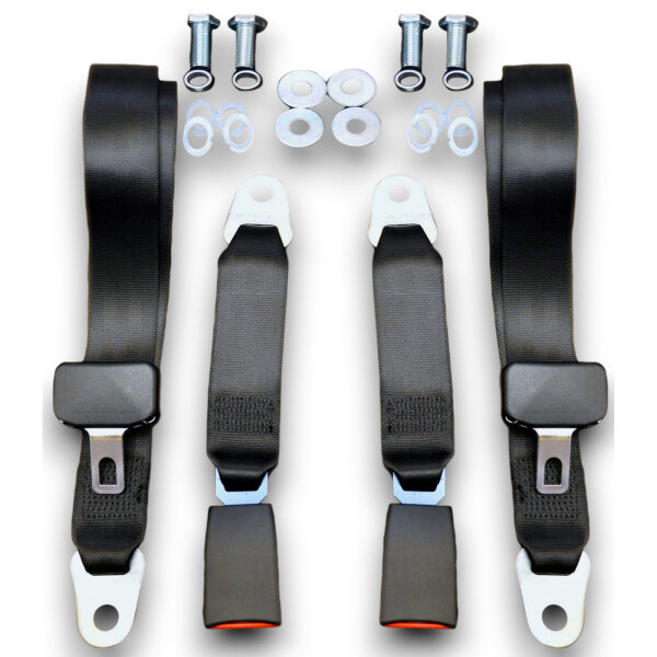 Set Sitzbezüge ab Bj. 85 + Rückbank klappbar + Gurte für Mercedes SL 107 Braun
