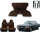 Set Sitzbezüge ab Bj. 85 + Rückbank klappbar + Gurte für Mercedes SL 107 Braun