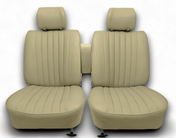 Set Sitzbezüge ab Bj. 85 + Rückbank starr für Mercedes SL 107 Pergament