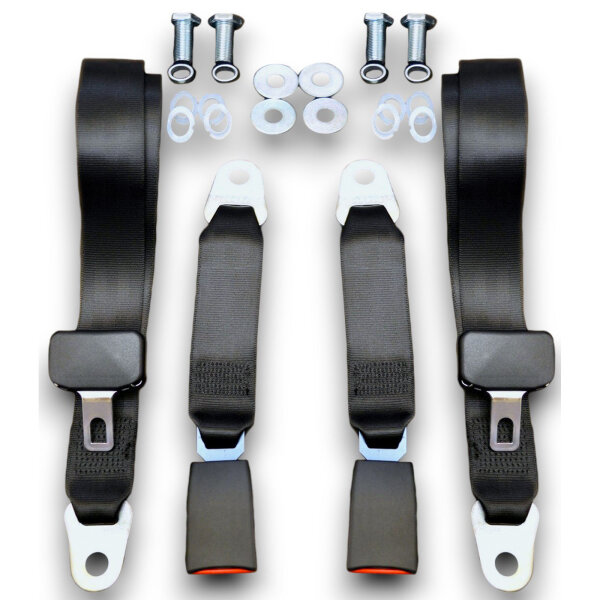 Set Sitzbezüge ab Bj. 85 + Rückbank starr + Gurte für Mercedes SL 107 Pergament