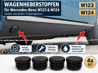 4x Wagenheberaufnahme Abdeckung Stopfen passend für Mercedes Benz W123 W124