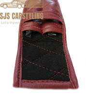 Verdeckhebel Verdeckgriffe Paar + Tasche Etui SET für Mercedes SL R107 dunkelrot