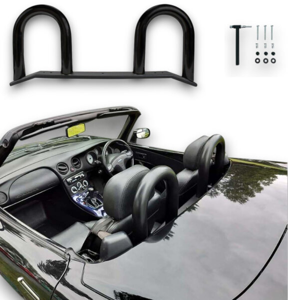 Überrollbügel für Fiat Barchetta (1995-2005) schwarz matt