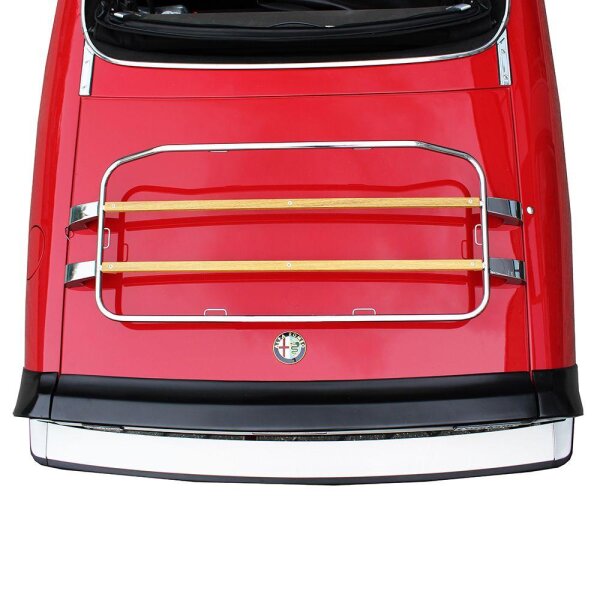 Gepäckträger Heckträger für Alfa Romeo Spider 105 / 115 Holzausführung 64-94 Chrom
