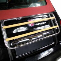 Gepäckträger Heckträger für Fiat 500c Convertible ab 2007 Holzvariante Chrom