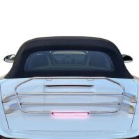 Gepäckträger Heckträger für Porsche Boxster 981 Inkl. dritter Bremsleuchte 2012-2016 Holzvariante Chrom