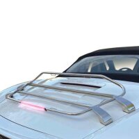 Gepäckträger Heckträger für Porsche Boxster 981 Inkl. dritter Bremsleuchte 2012-2016 Holzvariante Chrom