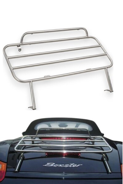 Gepäckträger Heckträger für Porsche Boxster 986 & 987 Inkl. dritter Bremsleuchte 1996-2012 Chrom