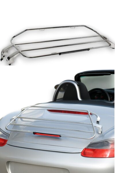 Gepäckträger Heckträger für Porsche Boxster 986 & 987 Inkl. dritter Bremsleuchte 1996-2012 Sondermodell Chrom