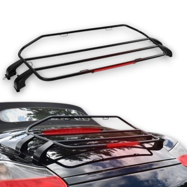 Gepäckträger Heckträger für Porsche Boxster 986 & 987 Inkl. dritter Bremsleuchte 1996-2012 Sondermodell schwarz