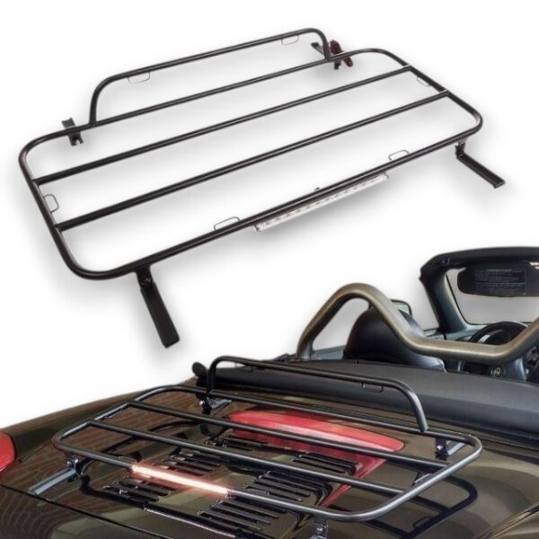Gepäckträger Heckträger für Toyota MR2 Spider Inkl. dritter Bremsleuchte 2000-2005 schwarz