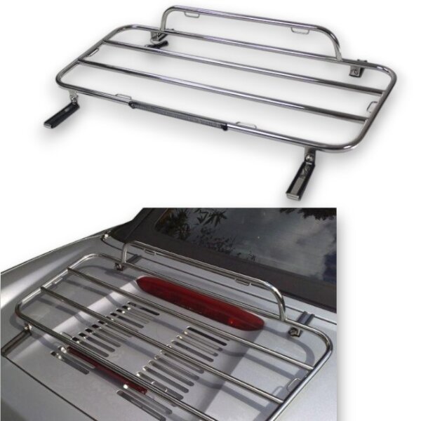 Gepäckträger Heckträger für Toyota MR2 Spider Inkl. dritter Bremsleuchte 2000-2005 Chrom
