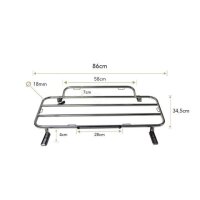 Gepäckträger Heckträger für Toyota MR2 Spider Inkl. dritter Bremsleuchte 2000-2005 Chrom