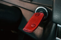 Echtleder Schlüsseltasche Schlüsseletui  für Mercedes Echtleder W110 W115 SLC W116 rot