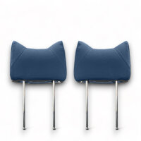 Kopfstützen Hasenohr vorne Blau Kunstleder für Mercedes W107 W114 W115 W116 W108