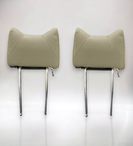 Kopfstützen Hasenohr hinten Beige Echtleder für Mercedes W114 W115 W116 W108