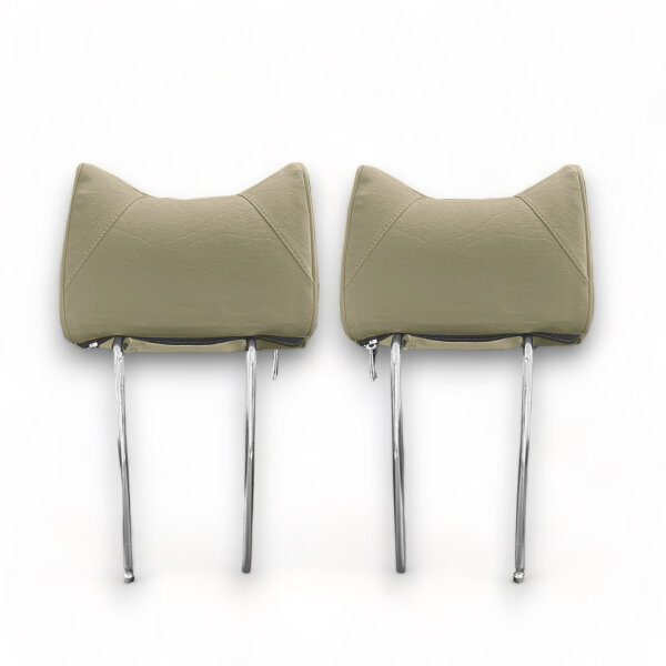 Kopfstützen Hasenohr hinten Beige Echtleder für Mercedes W114 W115 W116 W108