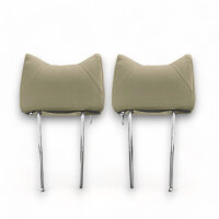 Kopfstützen Hasenohr hinten Beige Echtleder für Mercedes W114 W115 W116 W108