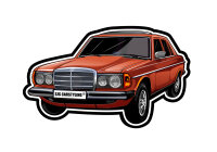 Duftbaum für Mercedes W123 Lufterfrischer Retro Motiv für Autospiegel