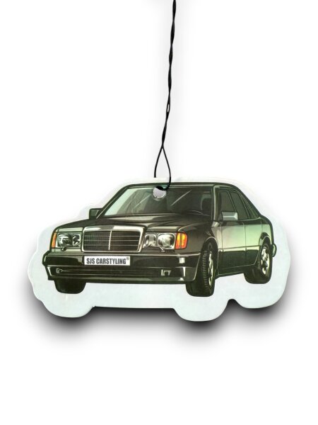 Duftbaum für Mercedes W124 Lufterfrischer Retro Motiv für Autospiegel