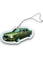 Duftbaum für Mercedes W126 Lufterfrischer Retro Motiv für Autospiegel