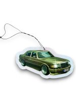 Duftbaum für Mercedes W126 Lufterfrischer Retro Motiv für Autospiegel