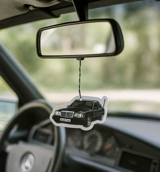 Duftbaum für Mercedes W201 Lufterfrischer Retro Motiv für Autospiegel
