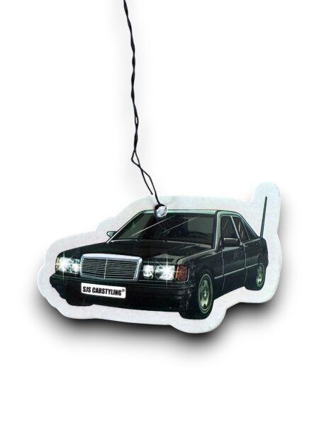 Duftbaum für Mercedes W201 Lufterfrischer Retro Motiv für Autospiegel