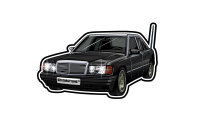 Duftbaum für Mercedes W201 Lufterfrischer Retro Motiv für Autospiegel