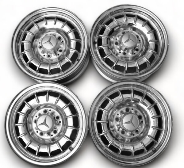 Original Barockfelgen 6J 14 Zoll für Mercedes SL 107 W108 W123 W126 W113 usw.