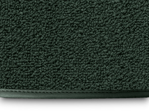 Teppichsatz Teppich für Mercedes W114 W115 Limousine mit Kunstlederabsatzschoner dunkelgrün (Schlinge)