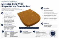 Sitzauflage Sitzpolster für Mercedes SL R107 W107 Gummikokos